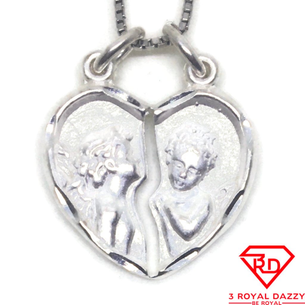 Angels Broken Heart Pendant 925 Sterling Silver